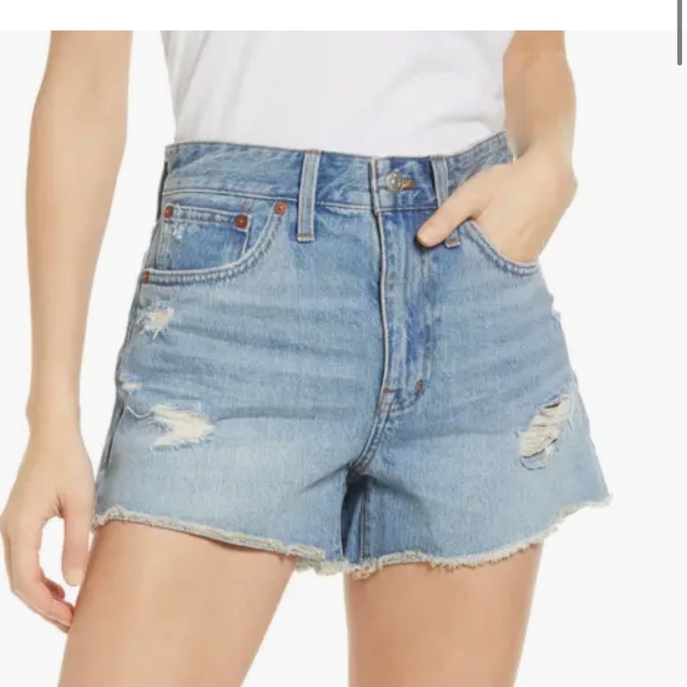 Madewell Blue relaxed denim shorts
